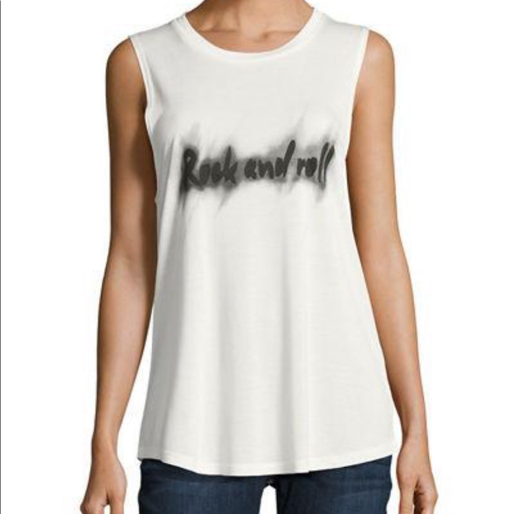 Haute Hippie soft cotton muscle tank sleeveless shirt, rock and roll